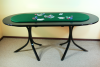 Wide photo showing the dining-poker table in poker table mode