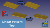 Video thumbnail showing a couple of examples of using the linear pattern tool to create rows of holes or dowels